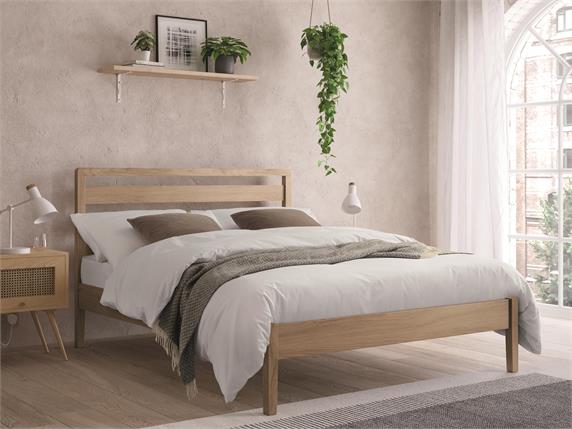 Ronney Wooden Bed & Mattress Set